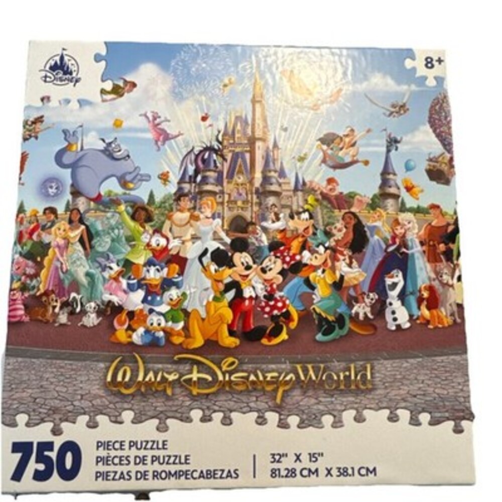 2026 Disney Parks Walt Disney World Characters Castle 750 Piece Puzzle Set New